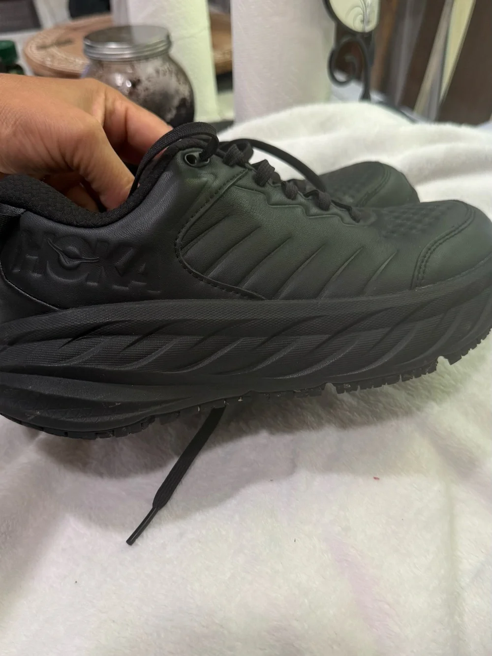 Hoka Men's All-Black Cushioned Athletic Shoes